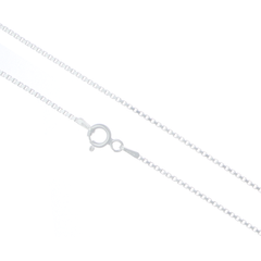 سلسلة صندوق دائري من الفضة الإسترليني عيار 925 - 2 ملم