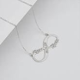 Infinity Couple Name Necklace in English