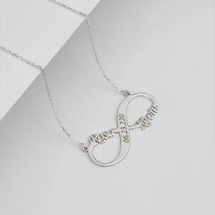 Infinity Couple Name Necklace in English