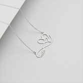Infinity Necklace with Name & Heart
