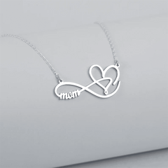 Infinity Necklace with Name & Heart
