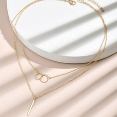 2 Pendant Layered Necklaces