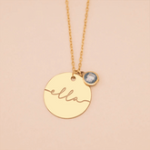 Round Plate Name Necklace