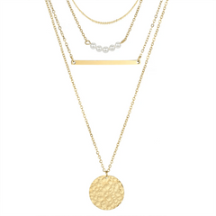 3 Pendant Layered Necklace