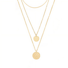 Double Layer Necklace with Plate