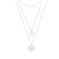 Double Layer Necklace with Plate