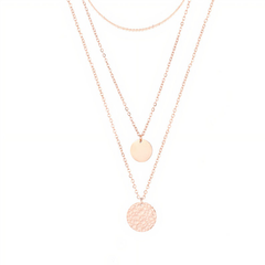 Double Layer Necklace with Plate