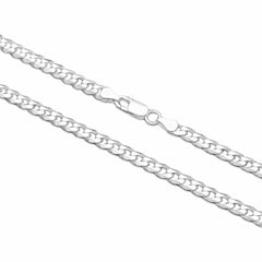92.5% Sterling Silver Cube Chain - 5MM