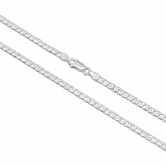92.5% Sterling Silver Cube Chain - 4MM