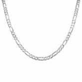 92.5% Sterling Silver Figaro Chain - 4MM