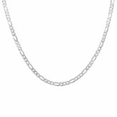 92.%5 Sterling Silver Figaro Chain - 5MM