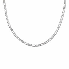 92.5% Sterling Silver Flat Figaro Chain - 6MM