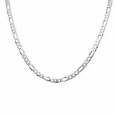92.5% Sterling Silver Flat Figaro Chain - 5MM