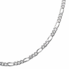 92.5% Sterling Silver Flat Figaro Chain - 6MM