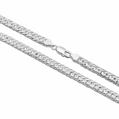 92.5% Sterling Silver Rombo Chain - 4MM