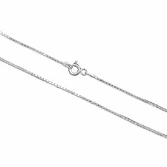 92.5% Sterling Silver Round Box Chain - 1MM