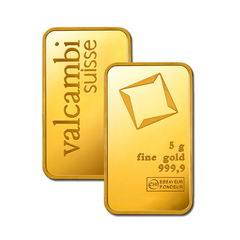 5 Gram Valcambi Suisse Minted Gold Bar