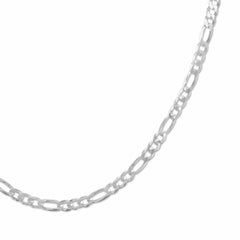 92.%5 Sterling Silver Figaro Chain - 5MM